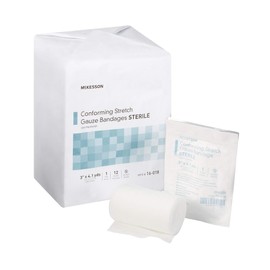 McKesson Conforming Stretch Gauze Bandages, Sterile, 3 in x 4 1/10 yd, 96 Count