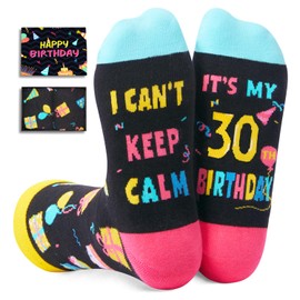 HAPPYPOP 30th Birthday Gifts Socks Ideas - Socks for 30 Year Olds Women Men, Best Gifts for 30 Year Olds, 30th Birthday Socks