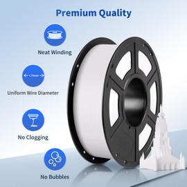 ANYCUBIC PLA Filament 1.75mm Bundle, 3D Printing PLA Filament 1.75mm Dimensional Accuracy +/- 0.02mm, 1KG Reusable Spool (2.2 lbs), 4KG White + Black + Blue + Yellow