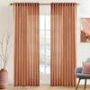 XTMYI Terracotta Country Curtains for Living Room,Sheer Linen Curtains for