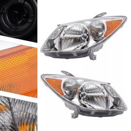 Unbranded Headlight Set For 2005-2008 Pontiac Vibe Wagon Left Right Pair Headlamp Assembly
