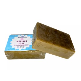 Afro Cosmetics Moringa Soap With Vitamin E Oil And Shea Butter, Moisturizing Soap For All Types - 1 Bar