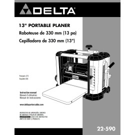 Delta 22-590 13" Portable Planer Instructions Manual