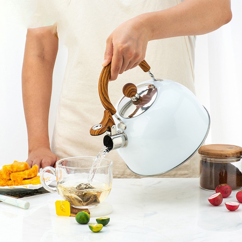Whistle Kettle Stovetop Stainless Steel Foldable Handle Kitchen Supplies 2.5L