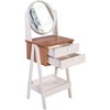Ugos Furniture Makeup Station and Vanity Table Set with Mirror,