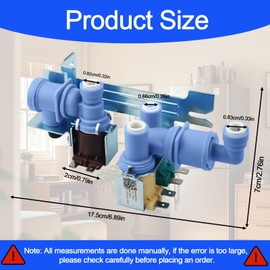 Gosknor 242252702 240531101 Refrigerator Water Inlet Valve for Frigidaire Electrolux Crosley, Plastic Water Inlet Valve Replacement Part Number K-76150 WV2702 241636701