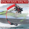 WADY Universal Boat Safety Lanyard Kill Switch Cord with 7