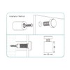Aluminum Sign Standoff,1/2" x 3/4",Black Aluminum,Acrylic Standoff Mounting Hardware, for