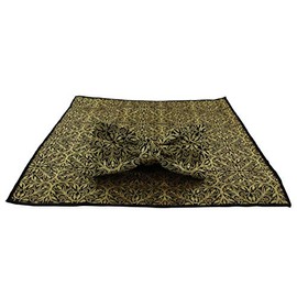 Michelsons of London Gold Lurex Pattern Ready Tied Bow Tie & Pocket Square Set