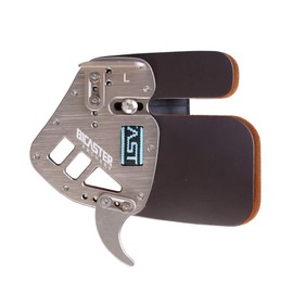 BICASTER Archery Finger Tabs Left Handed Recurve Bow Genuine Leather + Aluminum Plate Adjustable (Silver, Medium)