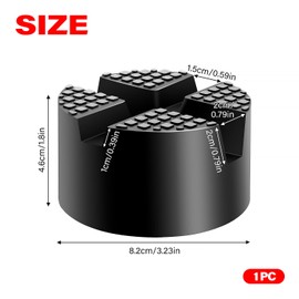 YIXISI Universal Floor Jack Rubber Pad, Jack Pad Adapter, Pinch Weld Side Frame Rail Protector Puck/Pad, Slotted Frame Rail Pinch Welds Protector