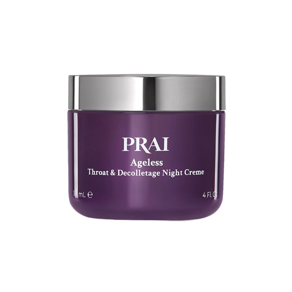 PRAI Beauty Ageless Throat & Decolletage Night Creme, Neck Skin Tightening and Firming Cream, Night Cream Contains 2 Forms of Retinol, 4 Oz