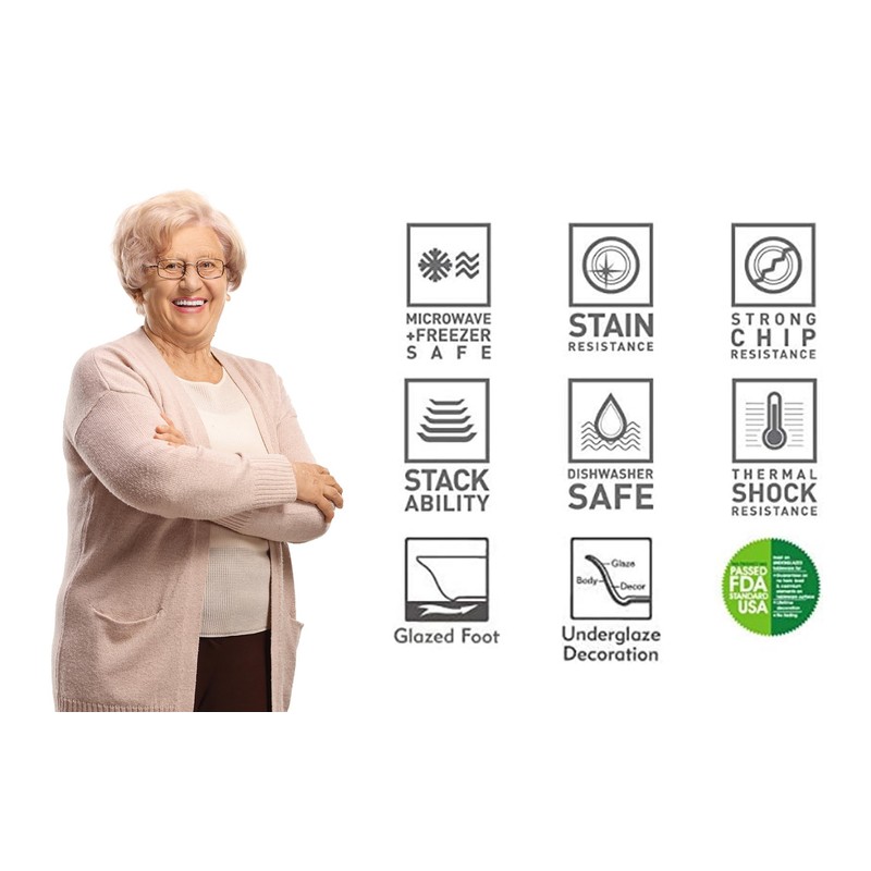 Tudor Royal 12-Piece Porcelain Round Dinnerware Set, Service for 4,