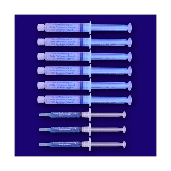 INSTANT WHITE SMILE optimized 60cc GELL ONLY syringes (NO TRAYS) 36% Professional Strength Carbamide Peroxide Teeth Whitening with 3 remineralization gels