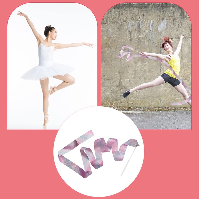 BLMHTWO 2 pezzi nastro ballerino bacchetta ritmica bastone danza stelle
