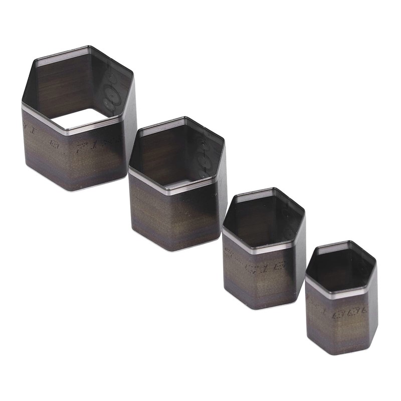 4 Pieces Leather Cutting Dies Hexagonal Hand Cut Box Punch