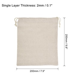 PATIKIL 10"x8" Coin Money Sacks Bag, 3 Pack Bank Deposit Change Transit Bags Cash Bag with Drawstring Currency Bags Gift Bag Style 1, Beige