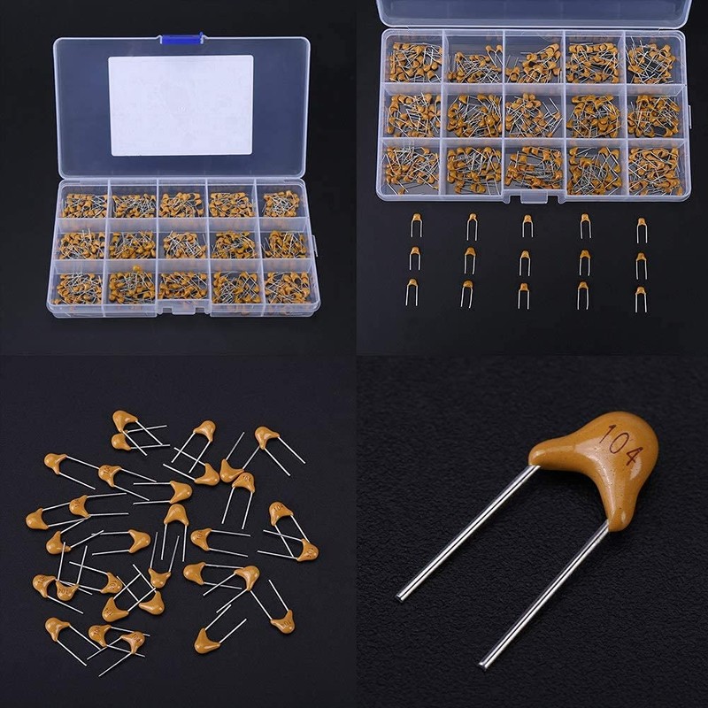 PENGLIN 480pcs Electrolytic Capacitors Kit Multilayer Ceramic Capacitors Monolithic Capacitor