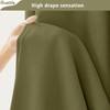 Awellife Boho Shower Curtains for Bathroom Linen Fabric Matcha Green