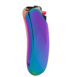 Lucklybestseller Heavy Curved Lighter Case Cover Holder Sleeve Pouches Metal Ergonomic Design for BIC Full Size Lighter J6