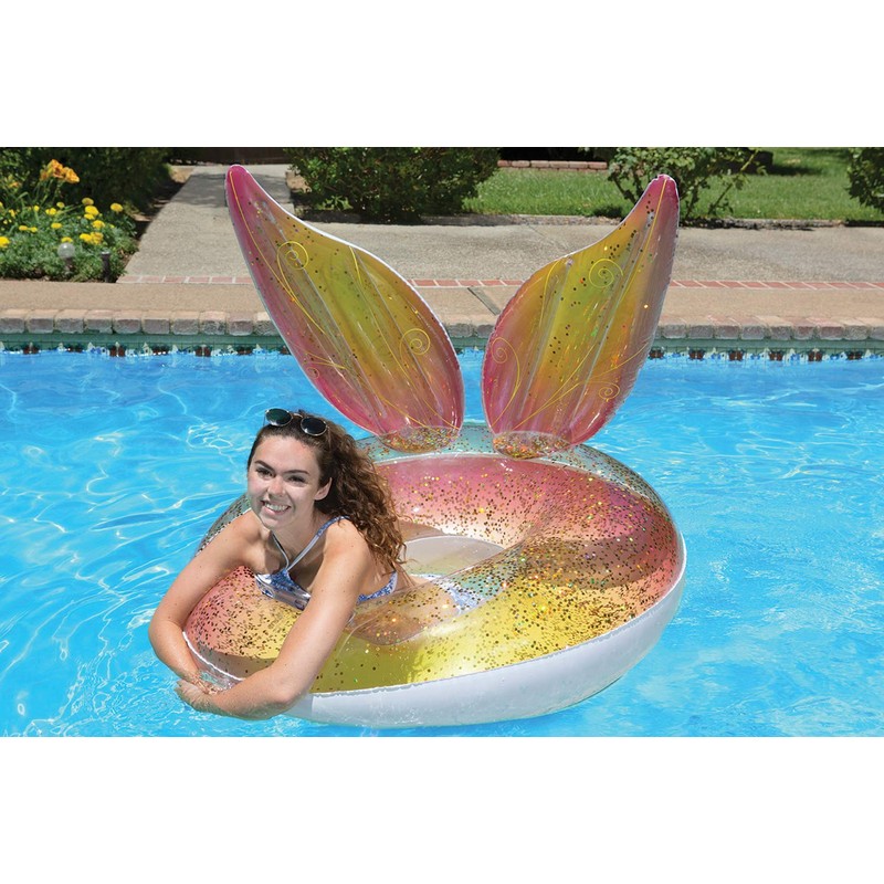 Poolmaster Glitter Pixie Inflatable Swimming Pool Party Float (48 Inch),