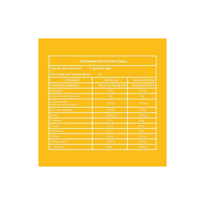 Gomore Creatina Gomitas Energéticas Sabor Mango 90g