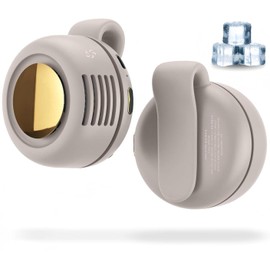 Portable Silent Mini Bladeless Fan Clip On, Adjustable 3-Speed Suspended Waist Fans, Clip-on Fans for Shirt, Suitable for Outdoor & Travel & Office (White)