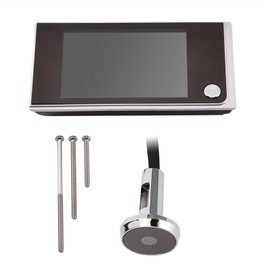 Mini HD Outdoor Electronic Peephole Cat Eye Peepers Viewer 3.5in Indoor LCD Color Screen Visual 120°