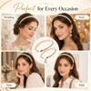 2 Pcs Pearl Headbands for Women White Bridal Headband Non-Slip