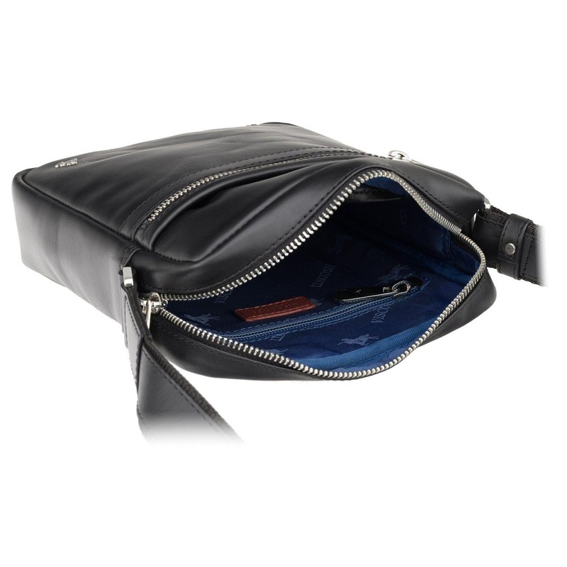 VISCONTI Toscana Collection Colt Leather Messenger Bag TC66 Black
