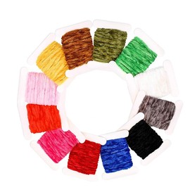 12 Pcs Fly Tying Chenille Fly Tying Materials,Craft Tieing Fly Tying Chenille DIY Dry Fly Tying Thread,Worms Rayon Fly Fishing Tying Materials Yarn Tinsel for Streamers Wooly Buggers Nymph Flex Hackle