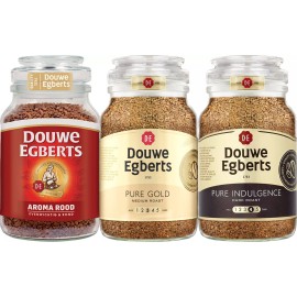 Douwe Egberts Instant Coffee Trio- Aroma Rood, Pure Gold & Pure Indulgence 190g