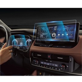 CDEFG 2PCS Tempered Glass for 2024 2025 2026 Nissan Rogue Screen Protectors, 12.3" Touchscreen & 12.3" Digital Gauge Cluster Accessories