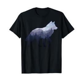 Lone Wolf Survives The Mountain Silhouette Art T-Shirt T-Shirt