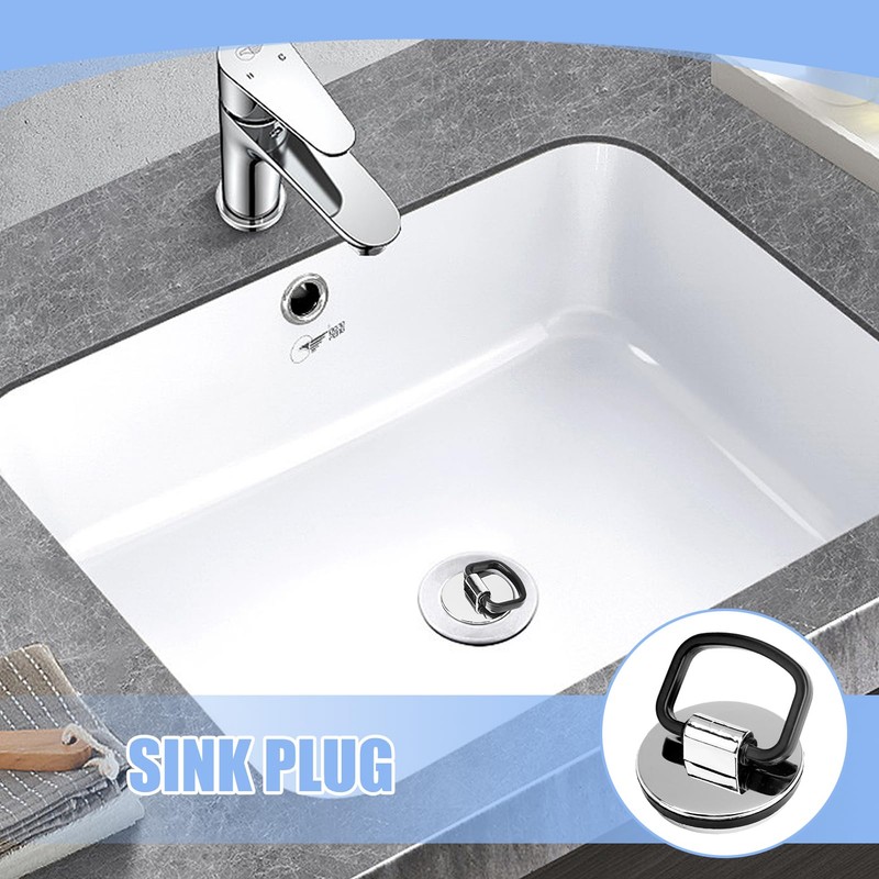 Kitchen Sink Plug, Chrome Sink Plug Replacement 45mm, Bath Plug