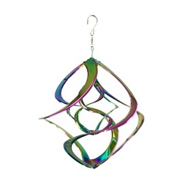 Red Carpet Studios 31065 Hanging Cosmix Wind Spinner, Double Helix, Rainbow