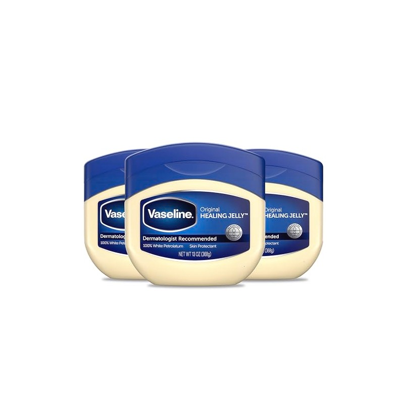 Vaseline Petroleum Jelly Original 3 Count Provides Dry Skin Relief