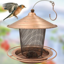 Zeqeey Metal Bird Feeder Hanging Bird Feeder for Birds Bird Feeder for Hanging Feeder Wild Birds