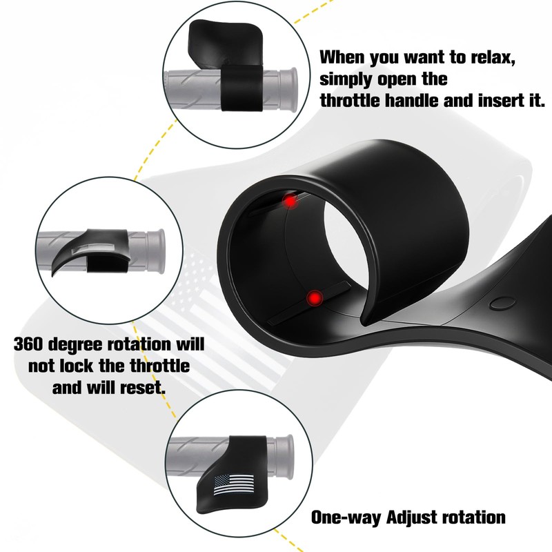 BBTO 2 Pcs Motorcycle Cruise Assist Cruise Control Grip American
