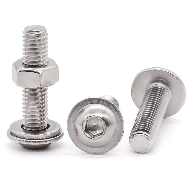 Glvaner (30 Sets) M5-0.8 x 25mm Flanged Washer Button Head