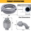 Wocloer Liquid-Tight Conduit, 1-1/4 inch 25 Foot Flexible Non Metallic