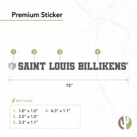 Desert Cactus Saint Louis University Sticker SLU Billikens Name Logo Vinyl Decal Laptop Water Bottle Car Scrapbook (15 Inch Sticker)
