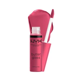 NYX PROFESSIONAL MAKEUP Butter Gloss - Brillo de labios antiadherente, tarta de queso de fresa (rosa cálido)