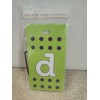 Inventive Travelware " d " Lime Green W/ Black Polka