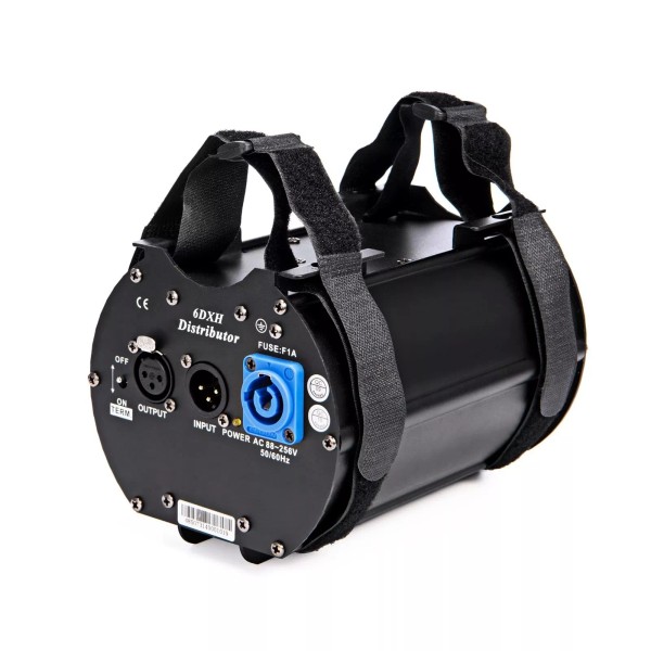 MFL. DMX Splitter with One Input 6-Way Distributor 3-Pin Xlr