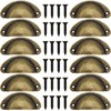 Shell Pulls, CTRICALVER 12 Pieces Drawer Pulls, Kitchen Pulls, Retro