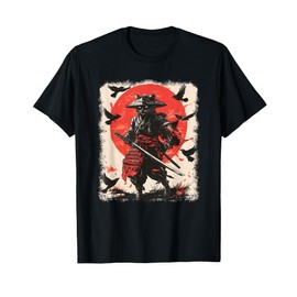 Samurai Cat, Japanese Warrior Art | Anime & Vintage Samurai T-Shirt