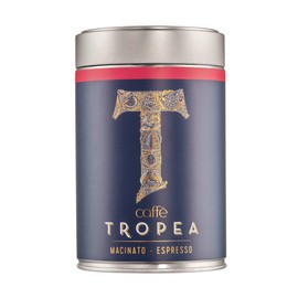 Caffè Tropea Ground Coffee for Espresso Machines, Medium to Dark Roast Italian Coffee Ground, Robusta & Arabica Strong Ground Coffee, 227g Tin Espresso Coffee Ground