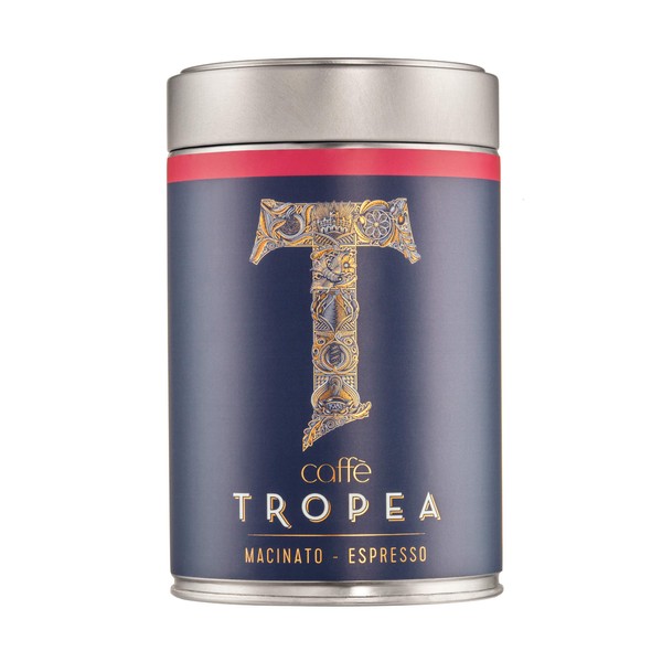 Caffè Tropea Ground Coffee for Espresso Machines, Medium to Dark