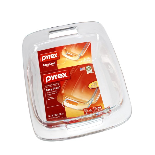 Pyrex 1085797 GEasy Grab 8" Square Baking Dish